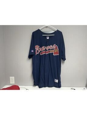 VTG Russell Athletic Nublend Chipper Jones Jersey Size XXL